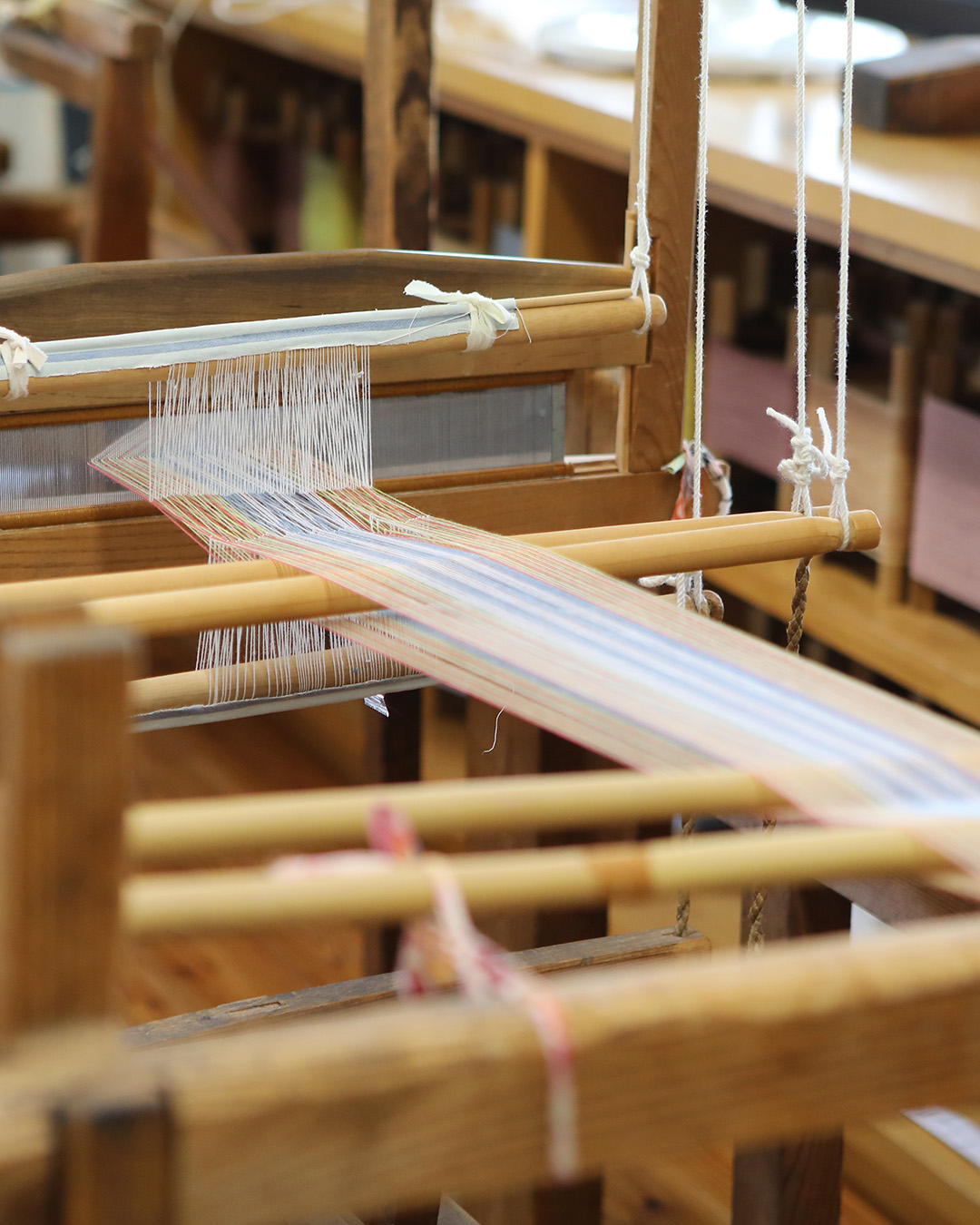 経糸と緯糸のクロースアップ